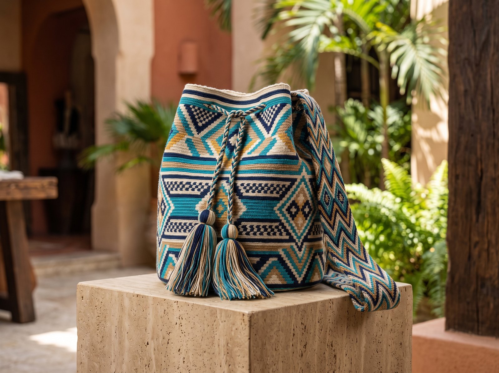 Luxury artisanal woven mochila included in the Kings of Carnival starter kit