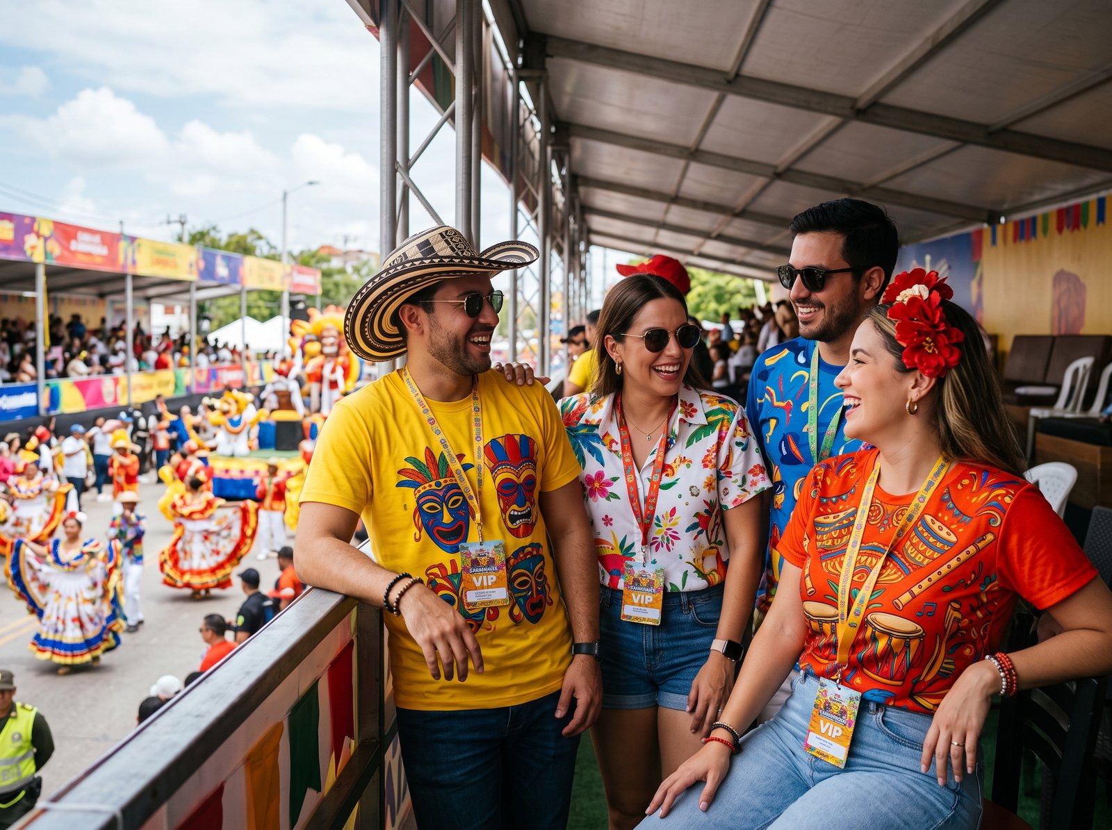 Air-conditioned luxury lounge trailer at Barranquilla Carnival