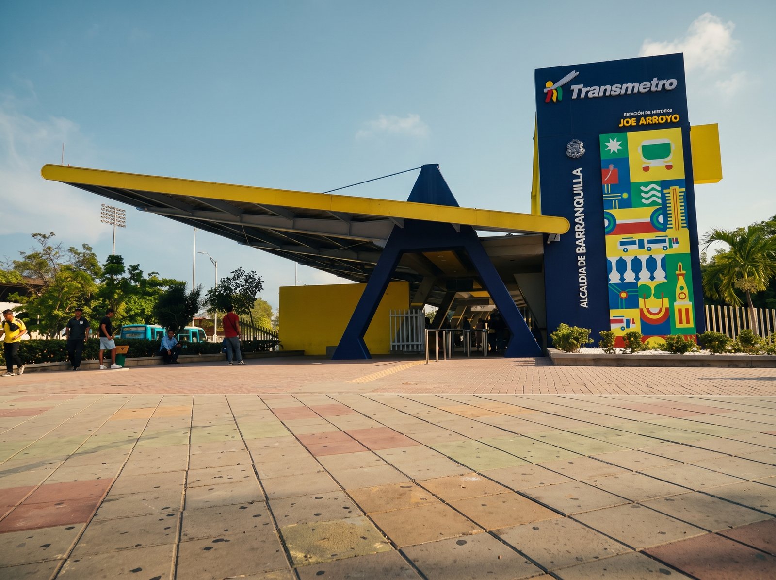 Transmetro bus rapid transit station in Barranquilla